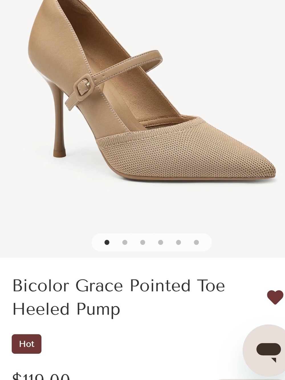 Grace Pointed-Toe Mary Jane Pump - Beige
